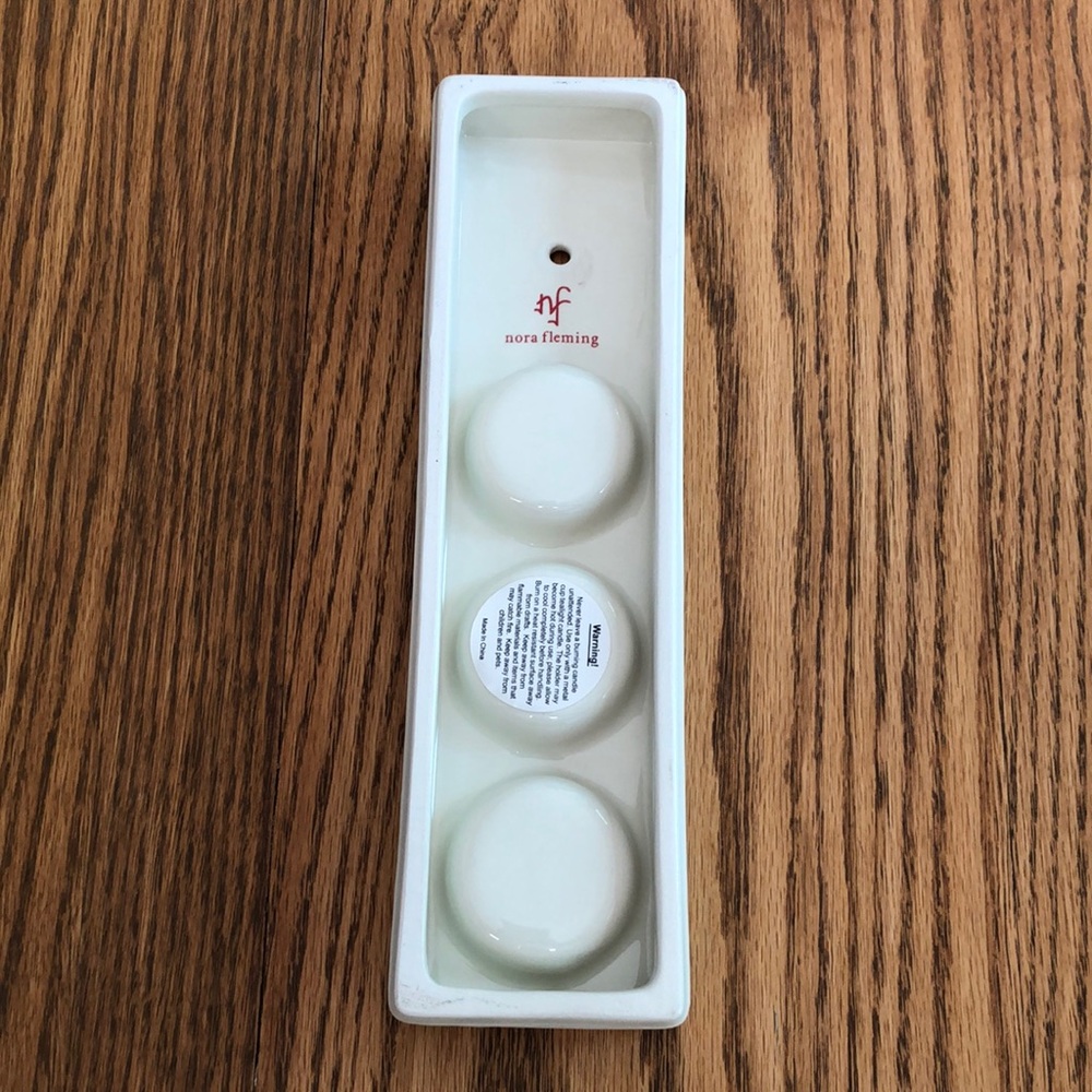 Nora Fleming Retired Pearl Dot Tealight Holder - Picture 8 of 9